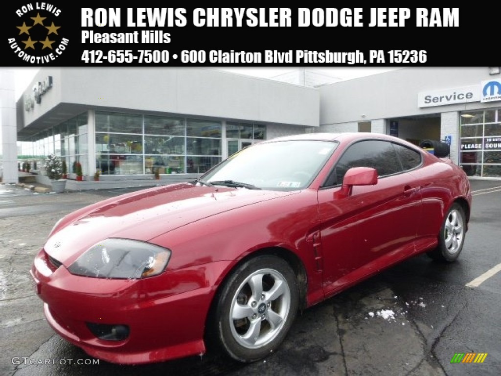 2006 Tiburon GS - Electric Red / Black photo #1