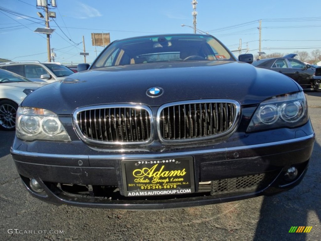2008 7 Series 750Li Sedan - Monaco Blue Metallic / Black photo #2