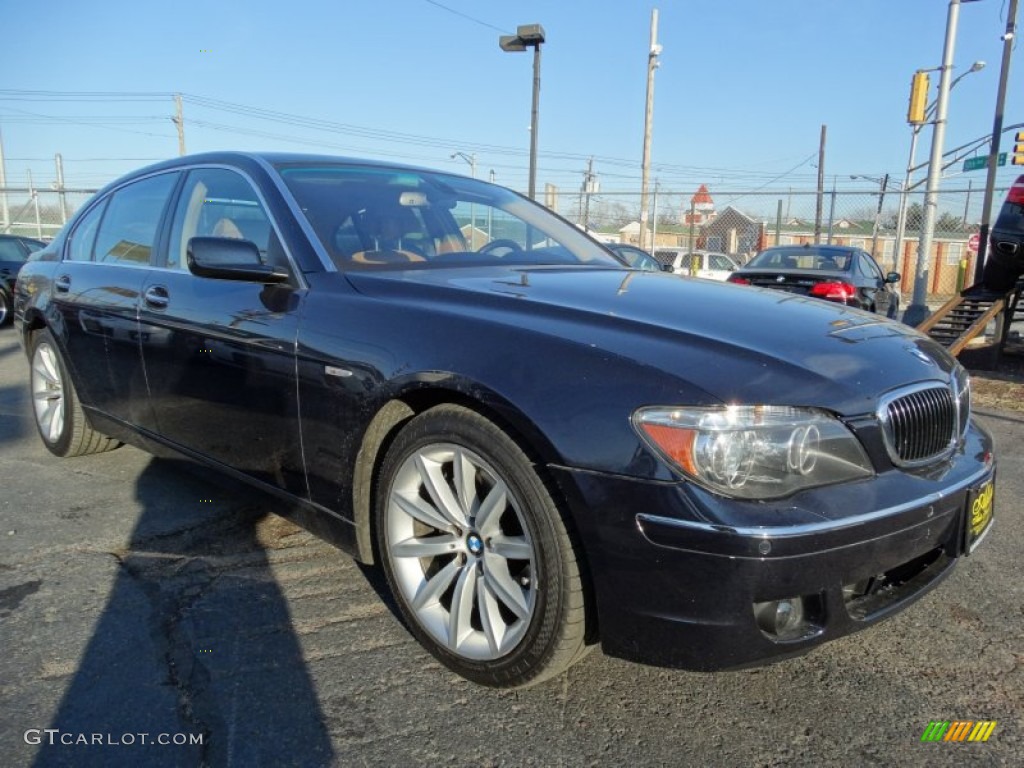 2008 7 Series 750Li Sedan - Monaco Blue Metallic / Black photo #3
