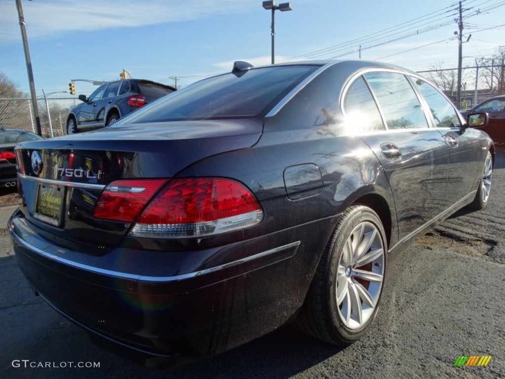 2008 7 Series 750Li Sedan - Monaco Blue Metallic / Black photo #4