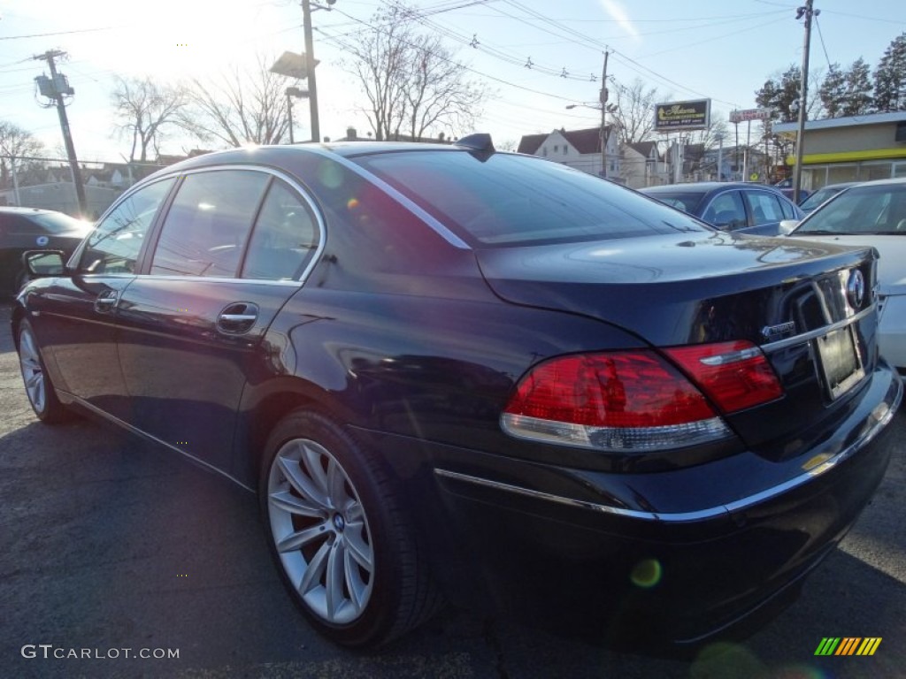 2008 7 Series 750Li Sedan - Monaco Blue Metallic / Black photo #5