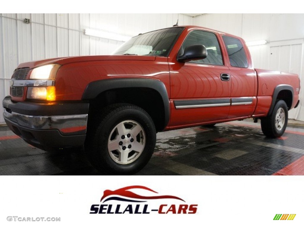 2005 Silverado 1500 Z71 Extended Cab 4x4 - Sport Red Metallic / Medium Gray photo #1