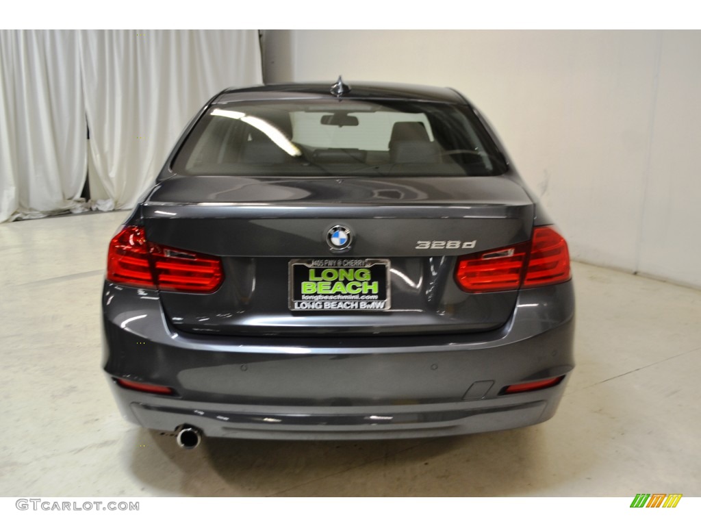 2014 3 Series 328d Sedan - Mineral Grey Metallic / Black photo #7
