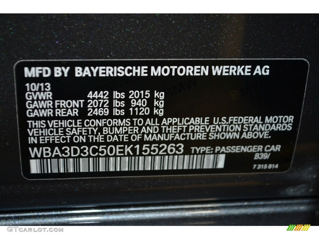 2014 3 Series 328d Sedan - Mineral Grey Metallic / Black photo #11
