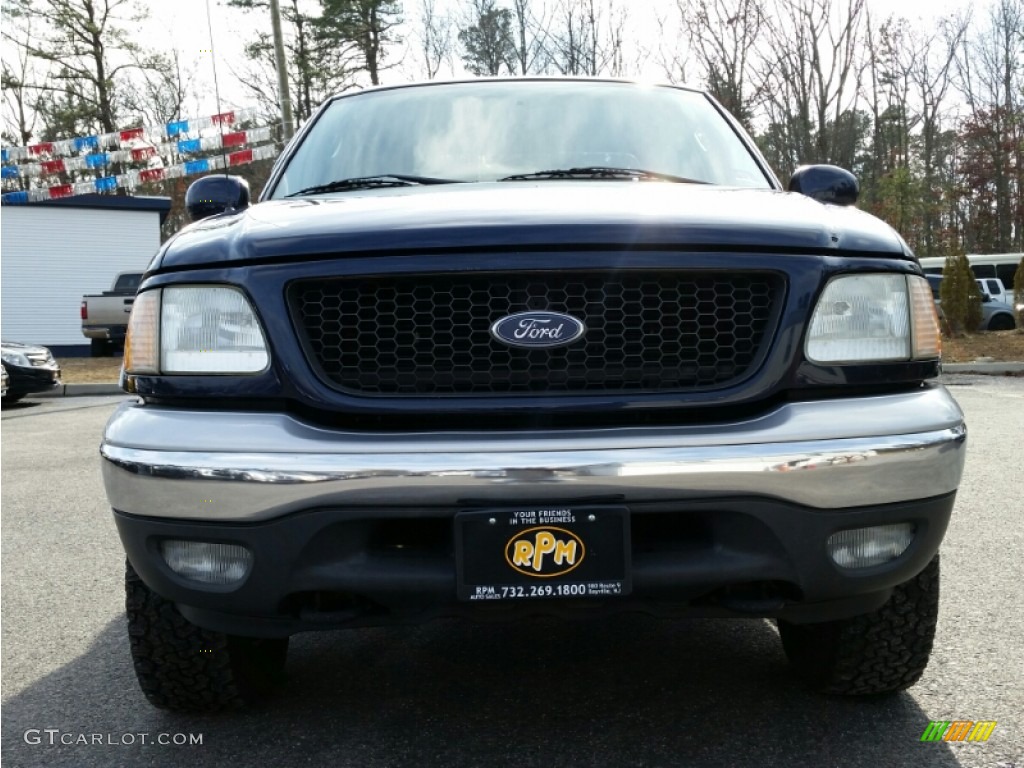 2003 F150 Lariat SuperCab 4x4 - True Blue Metallic / Medium Graphite Grey photo #6