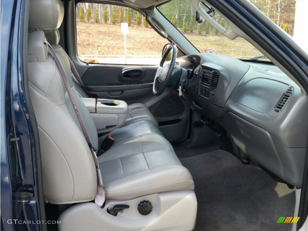 2003 F150 Lariat SuperCab 4x4 - True Blue Metallic / Medium Graphite Grey photo #13