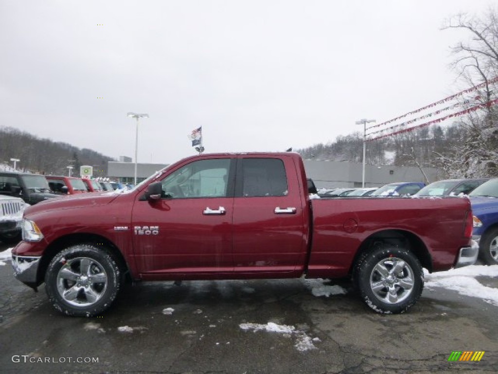 Deep Cherry Red Crystal Pearl 2015 Ram 1500 Big Horn Quad Cab 4x4 Exterior Photo #101011468