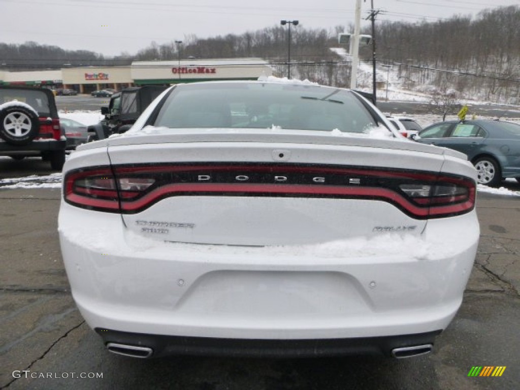 2015 Charger SXT AWD - Bright White / Black/Ruby Red photo #4
