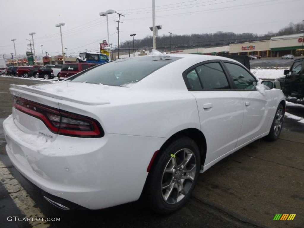 2015 Charger SXT AWD - Bright White / Black/Ruby Red photo #5