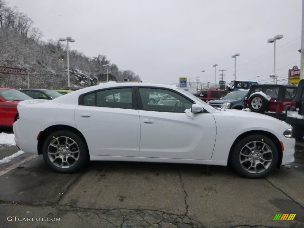 2015 Charger SXT AWD - Bright White / Black/Ruby Red photo #6