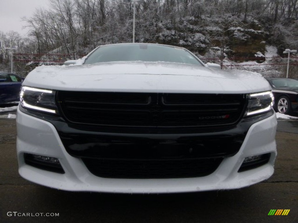 2015 Charger SXT AWD - Bright White / Black/Ruby Red photo #8