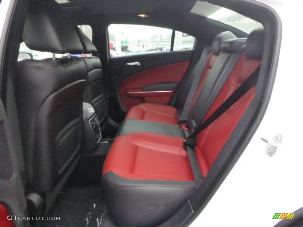 Black/Ruby Red Interior 2015 Dodge Charger SXT AWD Photo #101012027