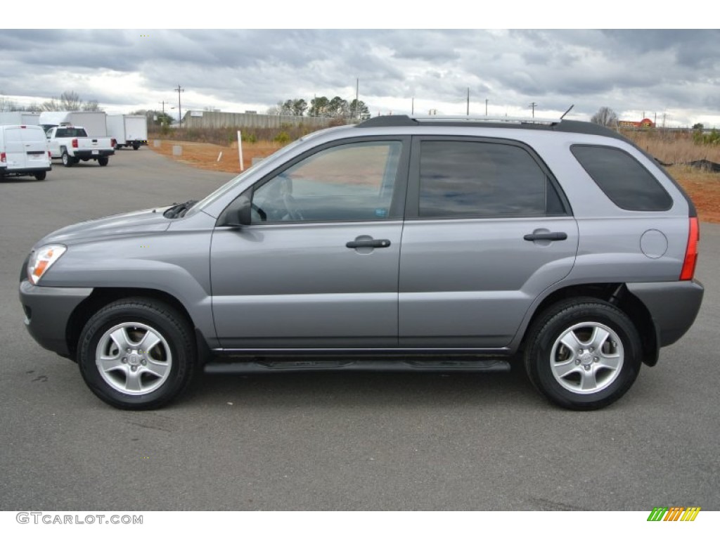 Satin Silver Metallic 2008 Kia Sportage LX Exterior Photo #101014126