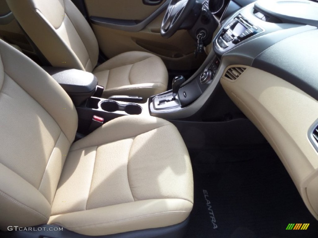 2013 Elantra Limited - Windy Sea Blue / Beige photo #13