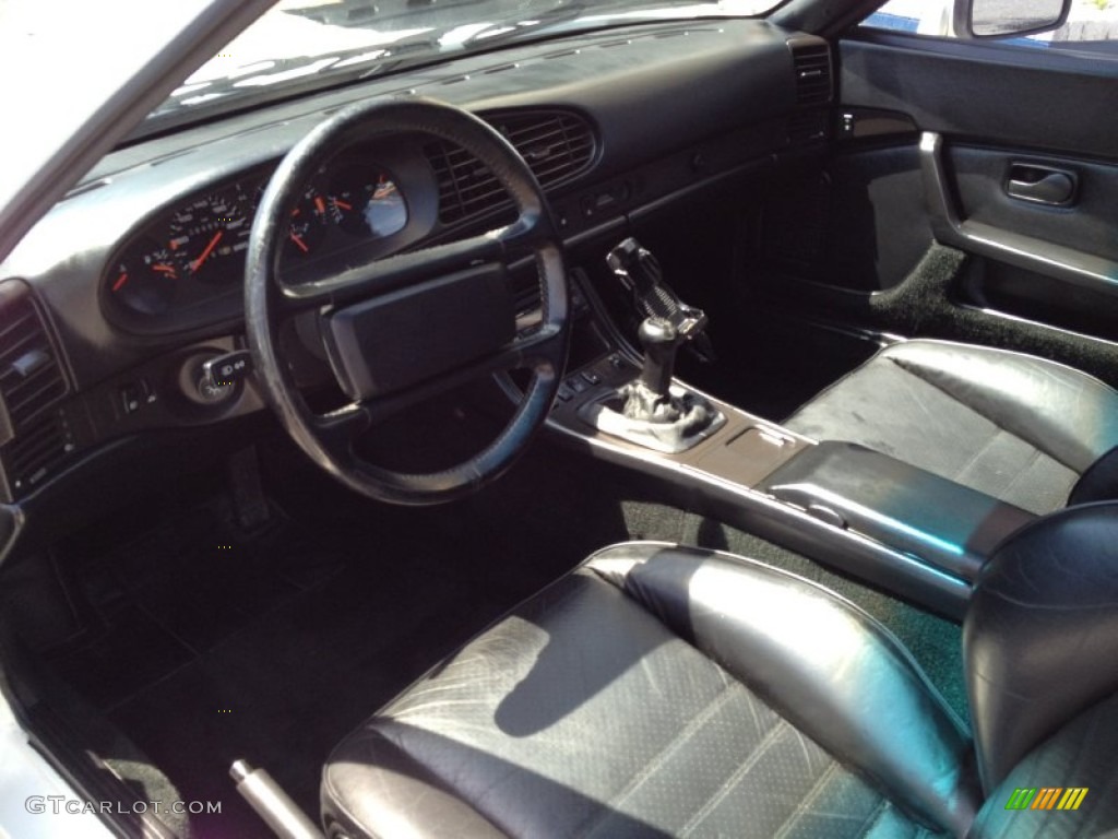 Black Interior 1986 Porsche 944 Turbo Photo #101016040