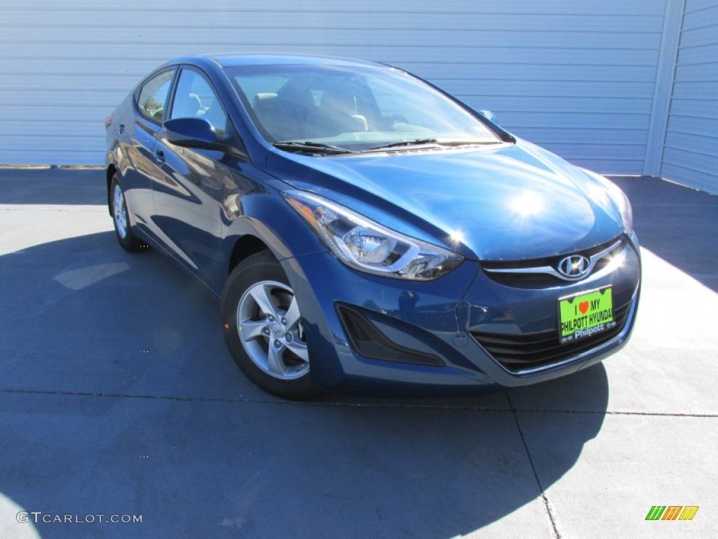 2015 Elantra SE Sedan - Windy Sea Blue / Beige photo #1