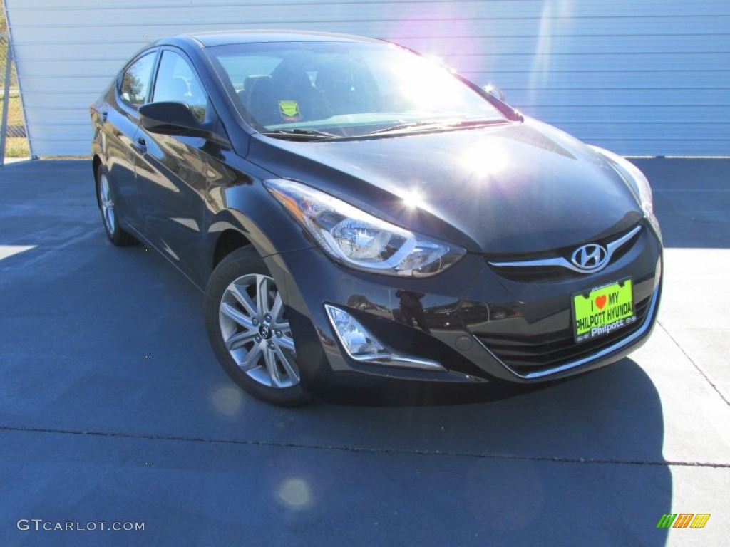2015 Elantra SE Sedan - Black Diamond / Gray photo #1