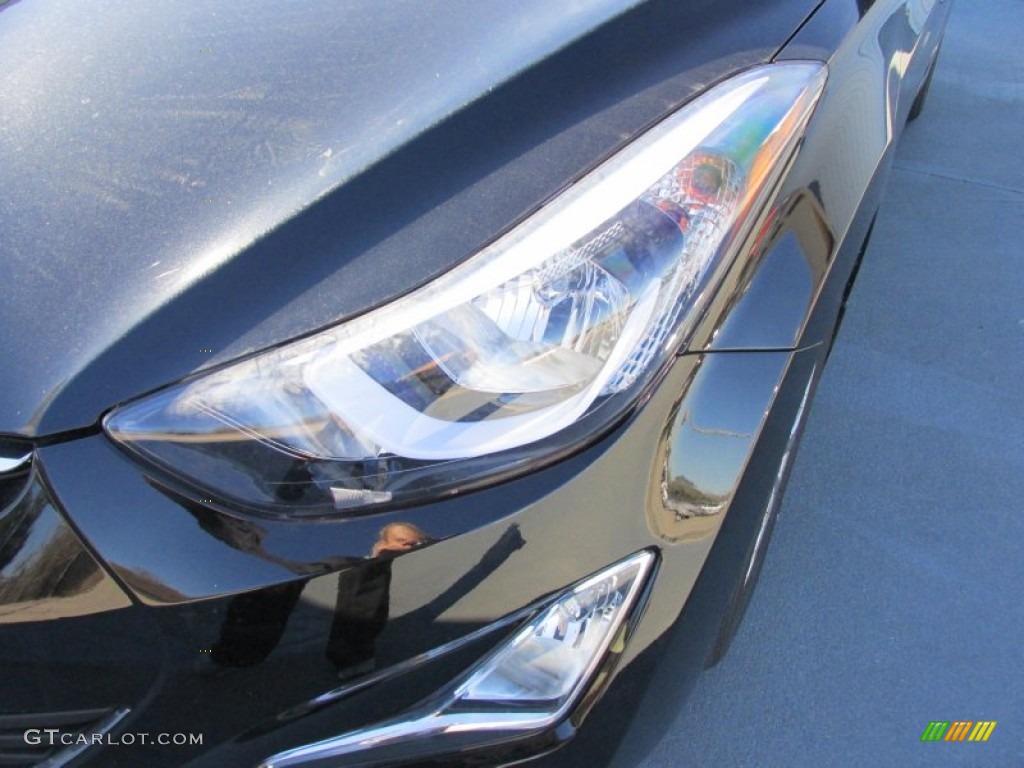 2015 Elantra SE Sedan - Black Diamond / Gray photo #9