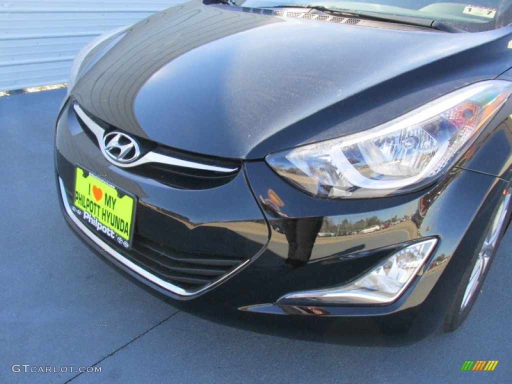 2015 Elantra SE Sedan - Black Diamond / Gray photo #10