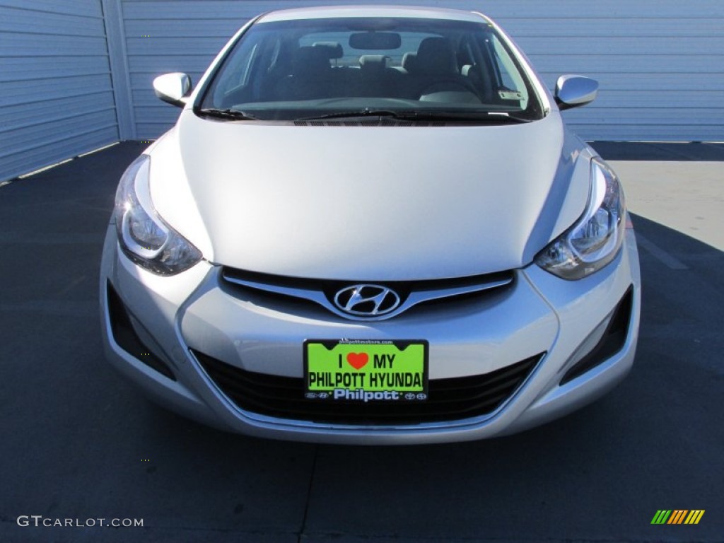 2015 Elantra SE Sedan - Shimmering Air Silver / Gray photo #8