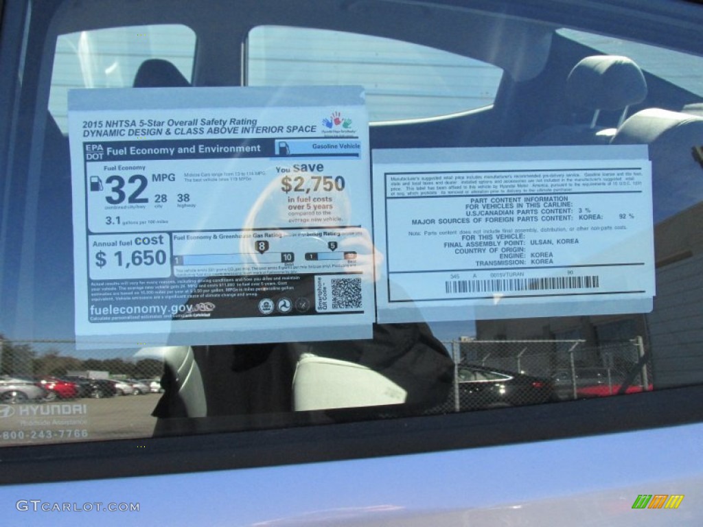 2015 Elantra SE Sedan - Shimmering Air Silver / Gray photo #32