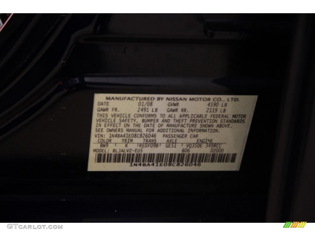 2008 Maxima 3.5 SE - Majestic Blue Metallic / Frost photo #20
