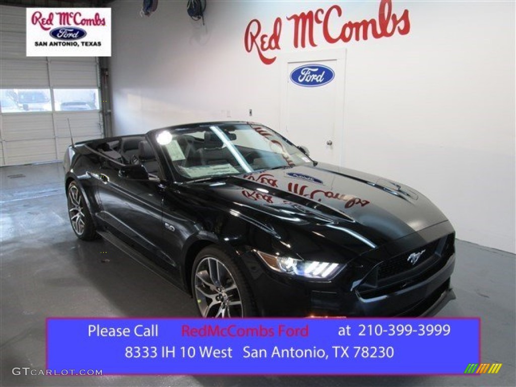 2015 Mustang GT Premium Convertible - Black / Ebony photo #1