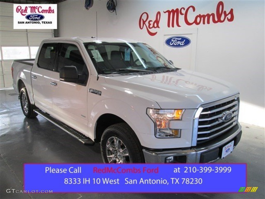 2015 F150 XLT SuperCrew - Oxford White / Medium Earth Gray photo #1