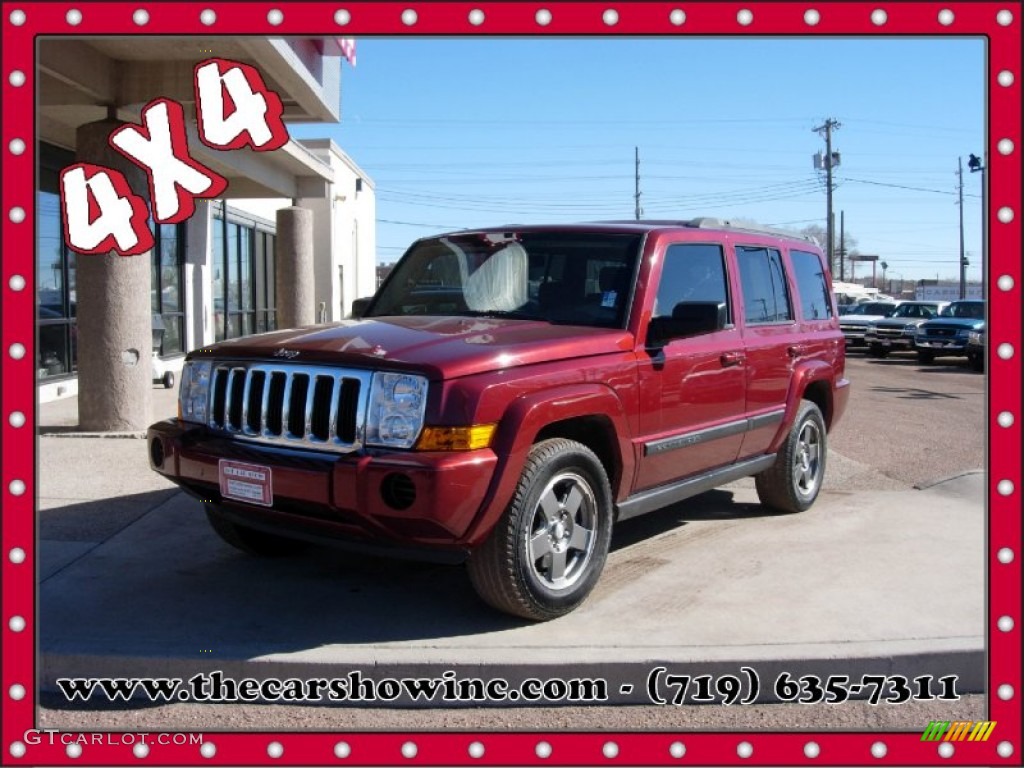 2008 Commander Sport 4x4 - Red Rock Crystal Pearl / Dark Slate Gray photo #1