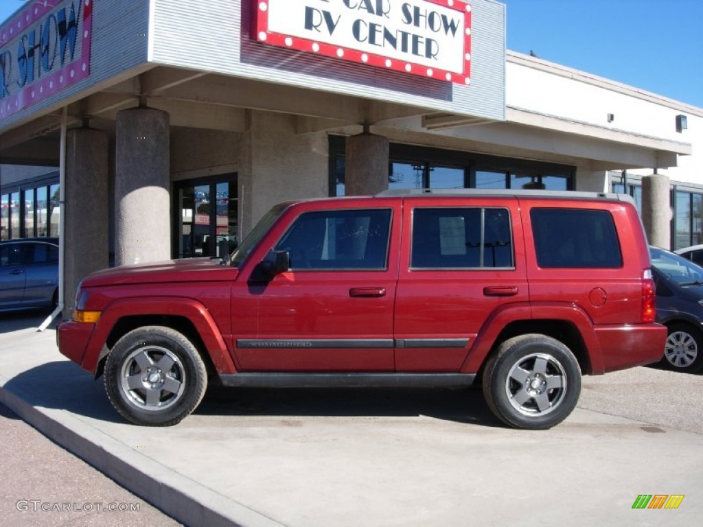 2008 Commander Sport 4x4 - Red Rock Crystal Pearl / Dark Slate Gray photo #2