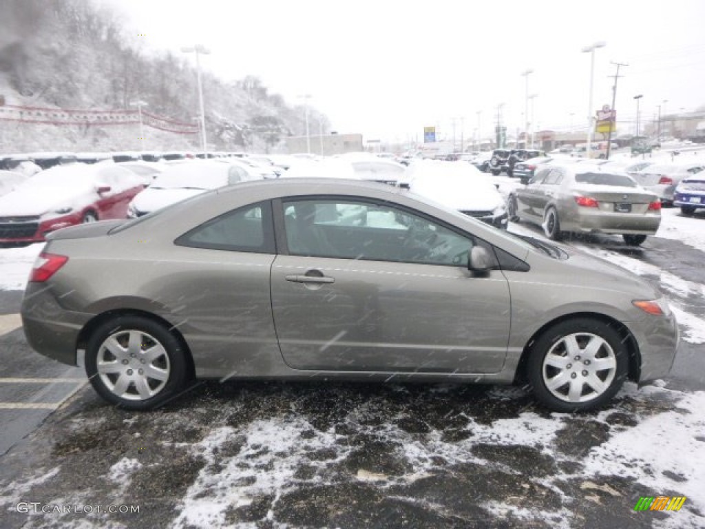 2006 Civic LX Coupe - Galaxy Gray Metallic / Gray photo #6