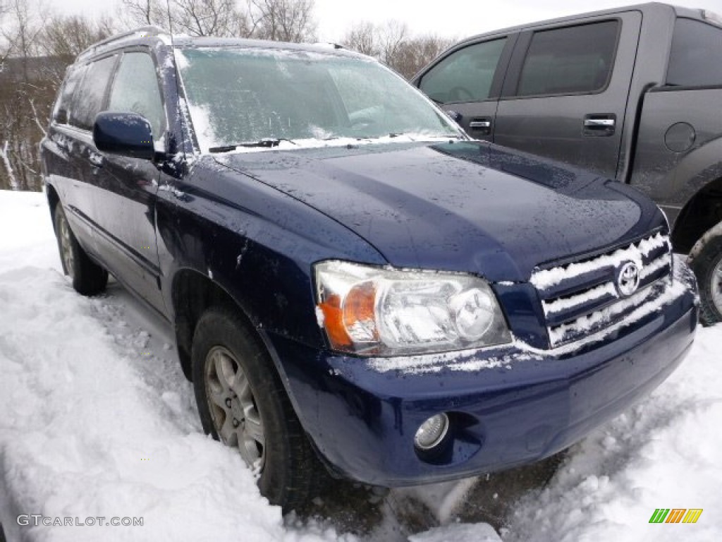 2007 Highlander V6 4WD - Indigo Ink Pearl / Ash Gray photo #1