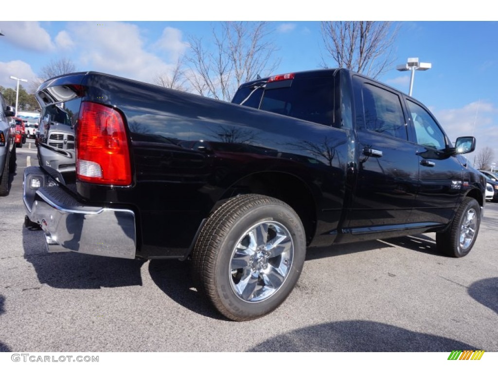 2015 1500 Big Horn Crew Cab - Black / Black/Diesel Gray photo #3