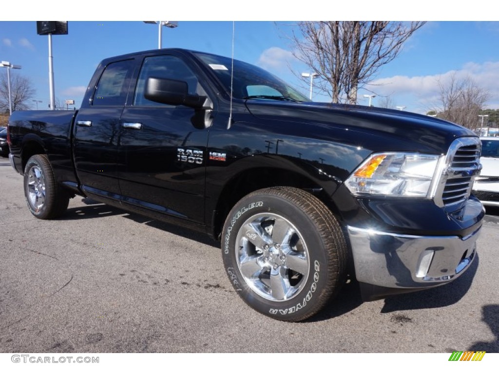 2015 1500 Big Horn Quad Cab - Black / Black/Diesel Gray photo #4