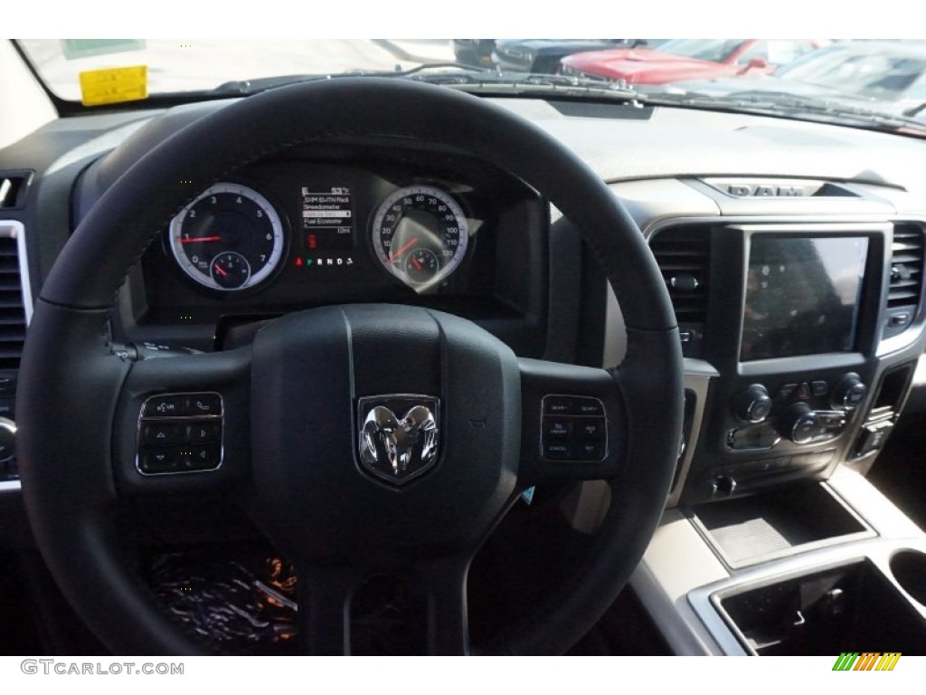 2015 1500 Big Horn Quad Cab - Black / Black/Diesel Gray photo #8