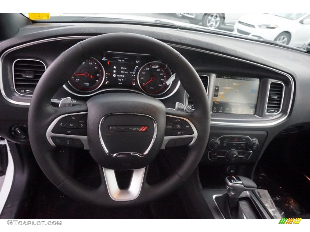 2015 Dodge Charger R/T Road & Track Black Dashboard Photo #101046707
