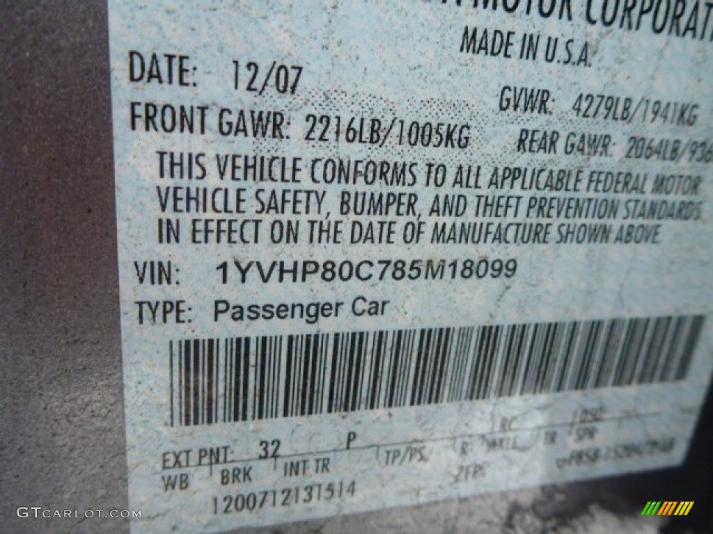 2008 MAZDA6 i Sport Sedan - Tungsten Gray Metallic / Gray photo #2