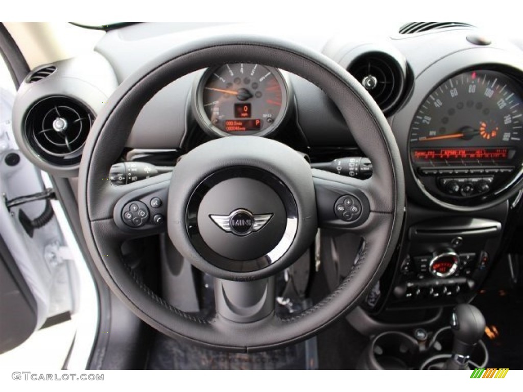 2015 Mini Paceman Cooper Carbon Black Steering Wheel Photo #101058632