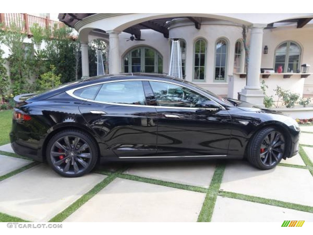 Black Solid 2014 Tesla Model S Standard Model S Model Exterior Photo #101061468