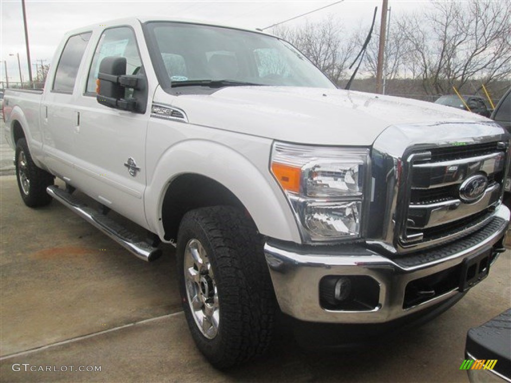 2015 F250 Super Duty Lariat Crew Cab 4x4 - White Platinum / Adobe photo #1