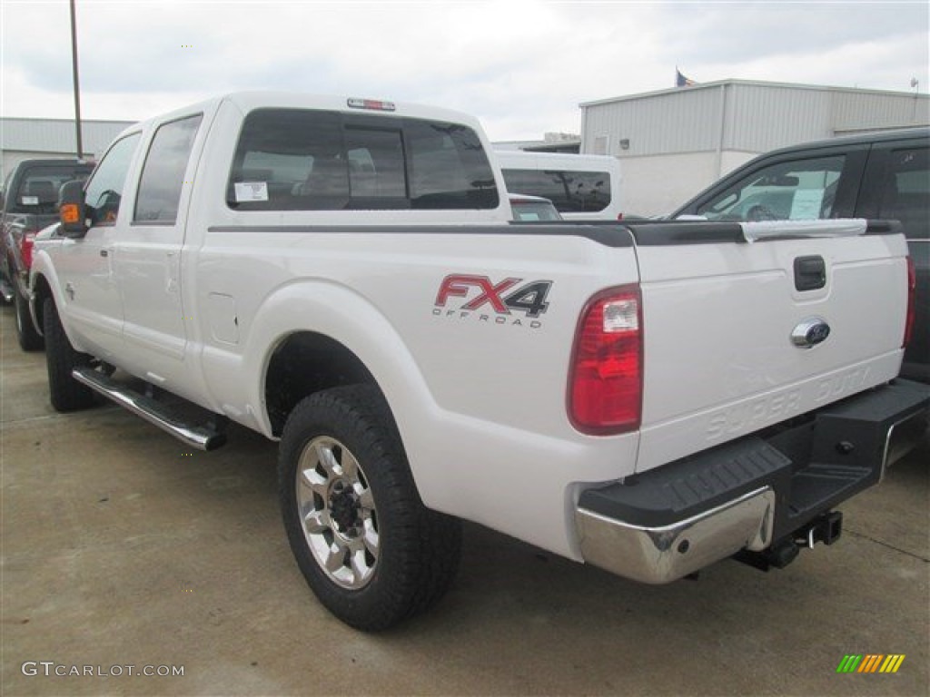 2015 F250 Super Duty Lariat Crew Cab 4x4 - White Platinum / Adobe photo #9