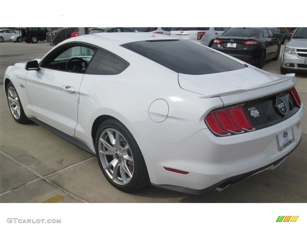 2015 Mustang GT Premium Coupe - Oxford White / 50 Years Raven Black photo #8