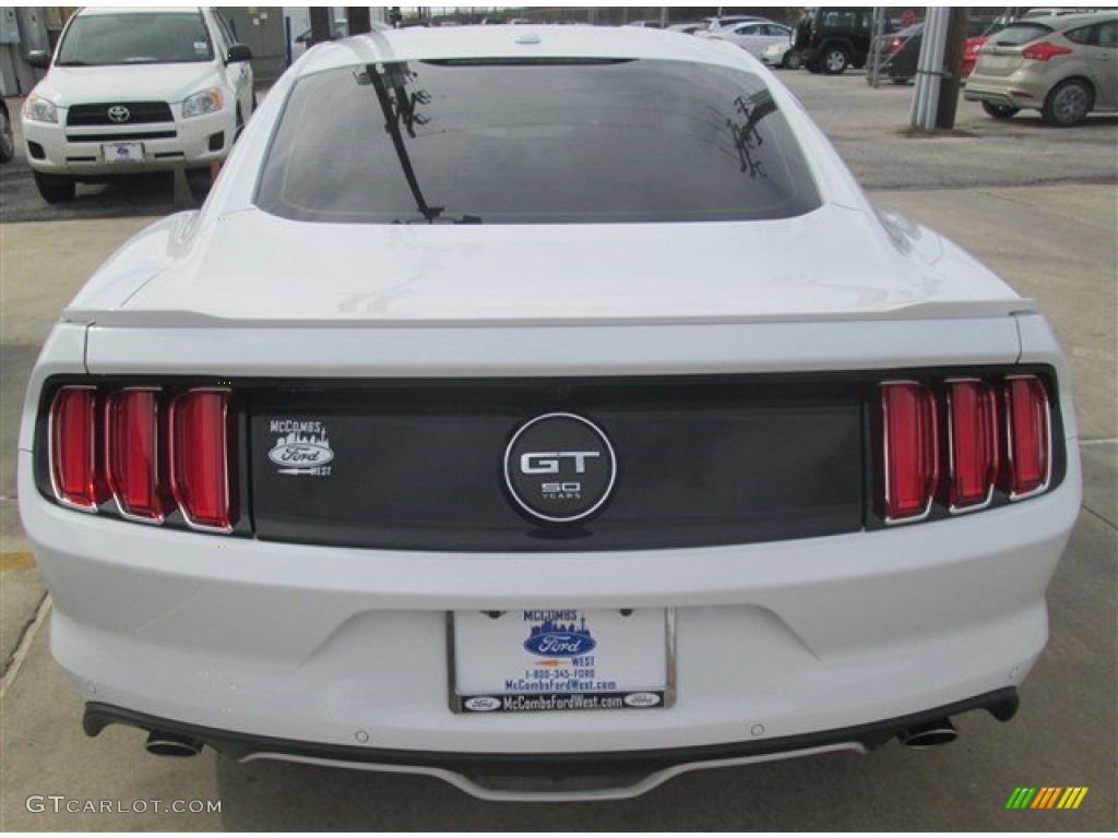 2015 Mustang GT Premium Coupe - Oxford White / 50 Years Raven Black photo #9