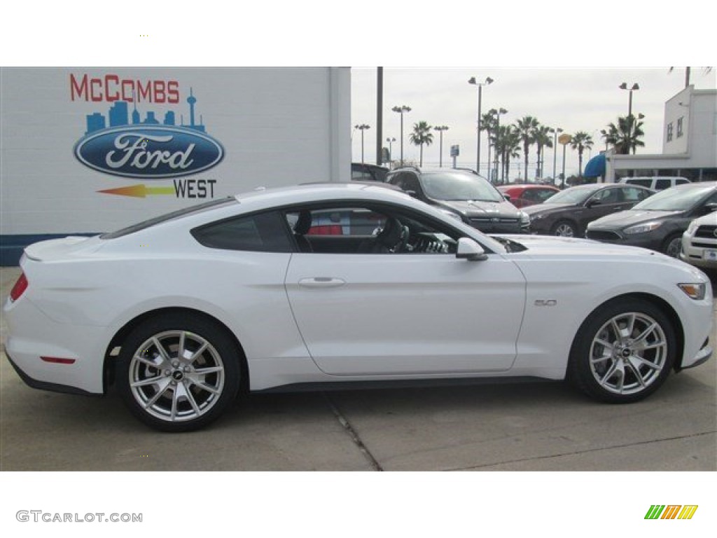 2015 Mustang GT Premium Coupe - Oxford White / 50 Years Raven Black photo #11