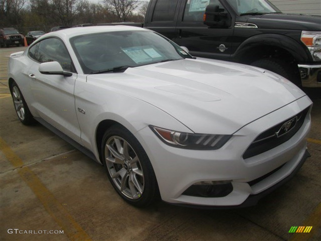 2015 Mustang GT Premium Coupe - Oxford White / 50 Years Raven Black photo #12