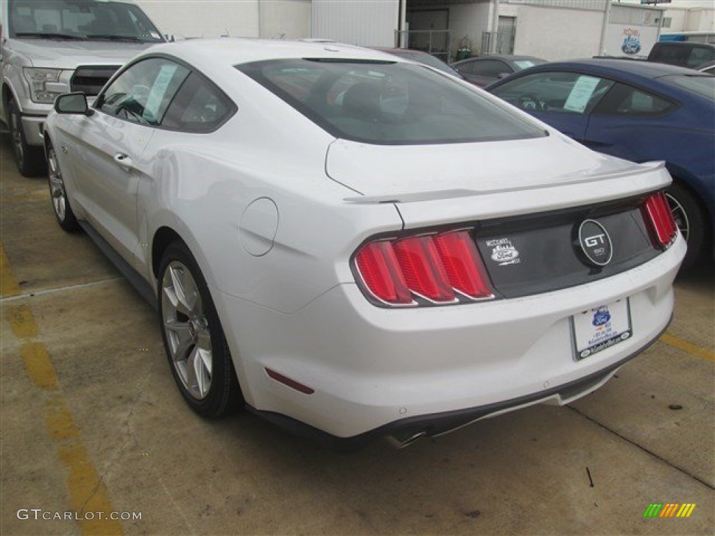 2015 Mustang GT Premium Coupe - Oxford White / 50 Years Raven Black photo #19