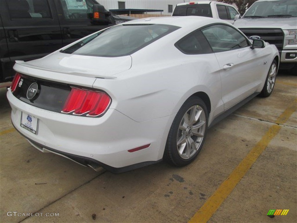 2015 Mustang GT Premium Coupe - Oxford White / 50 Years Raven Black photo #22