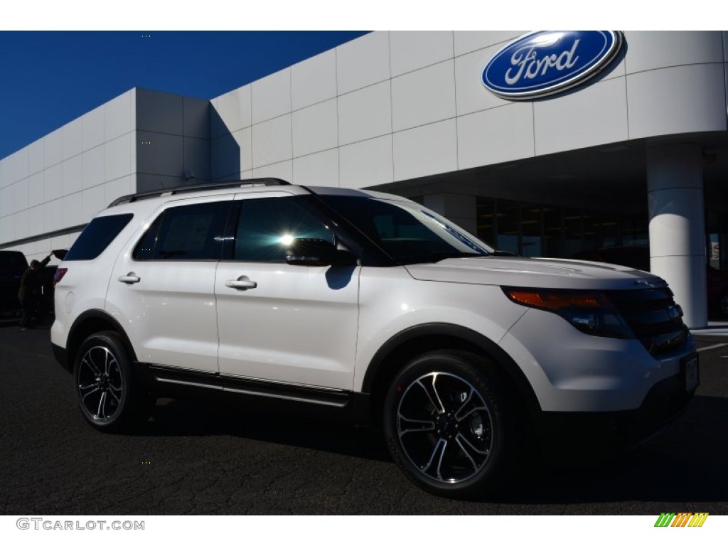 2015 Explorer Sport 4WD - White Platinum / Sport Charcoal Black photo #1