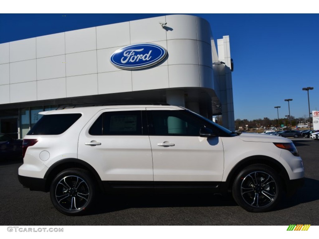 2015 Explorer Sport 4WD - White Platinum / Sport Charcoal Black photo #2