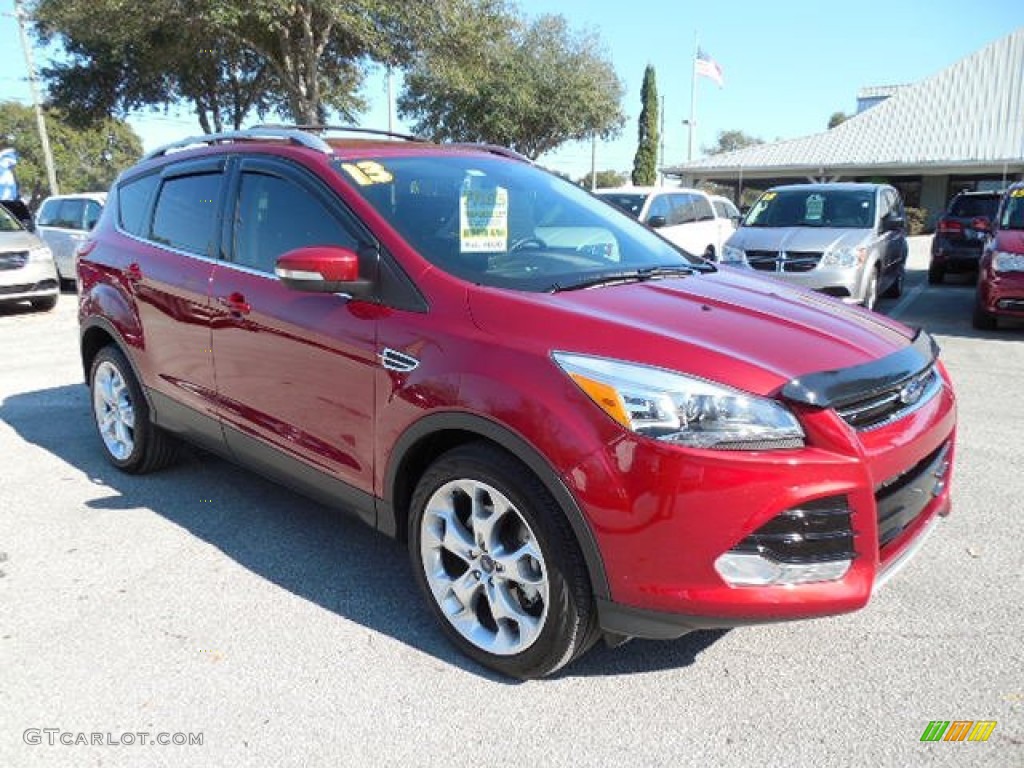 2013 Escape Titanium 2.0L EcoBoost - Ruby Red Metallic / Charcoal Black photo #11